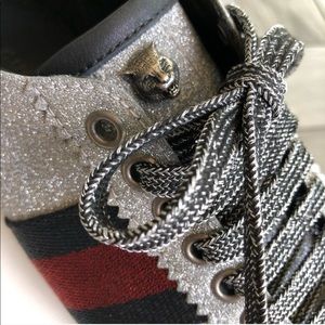 GUCCI Sneakers- Glitter Web with studs